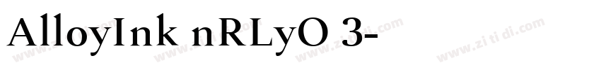 AlloyInk nRLyO 3字体转换